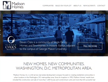 Tablet Screenshot of madisonhomesinc.com